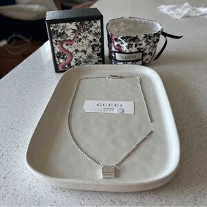 Gucci Square Trademark 925 Necklace